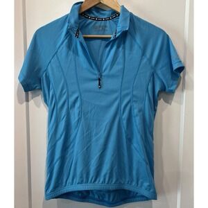 Canari Cycling Jersey XL Blue Short Sleeve 1/4 Zip Polyester